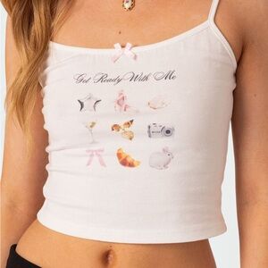 Edikted Get Ready Graphic Tank Top
